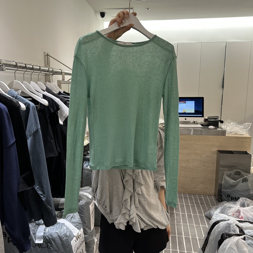 VIVE韓國代購女裝新款休閑人氣時尚真品職業熱賣26春夏長袖T恤VIVE長袖T恤圖色2