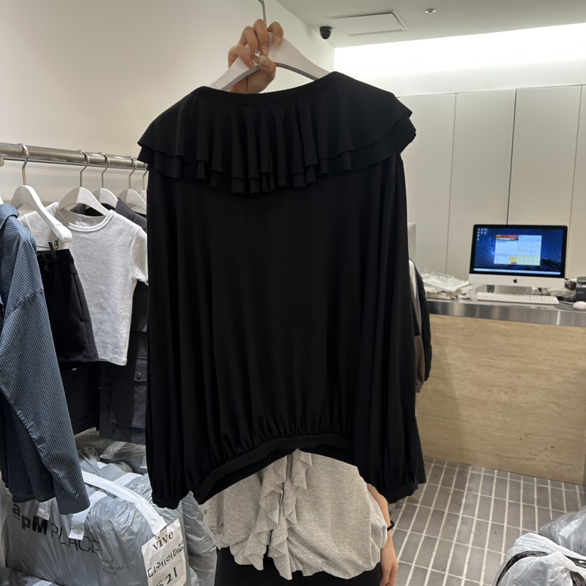 VIVE東大門代購女裝新款職業時尚26春夏推薦休閑襯衫蕾絲衫VIVE襯衫/蕾絲衫