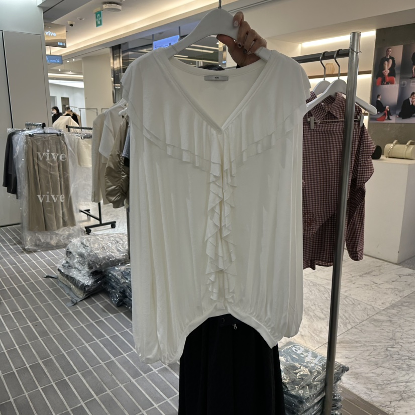 VIVE東大門代購女裝新款職業時尚26春夏推薦休閑襯衫蕾絲衫VIVE襯衫/蕾絲衫圖色1