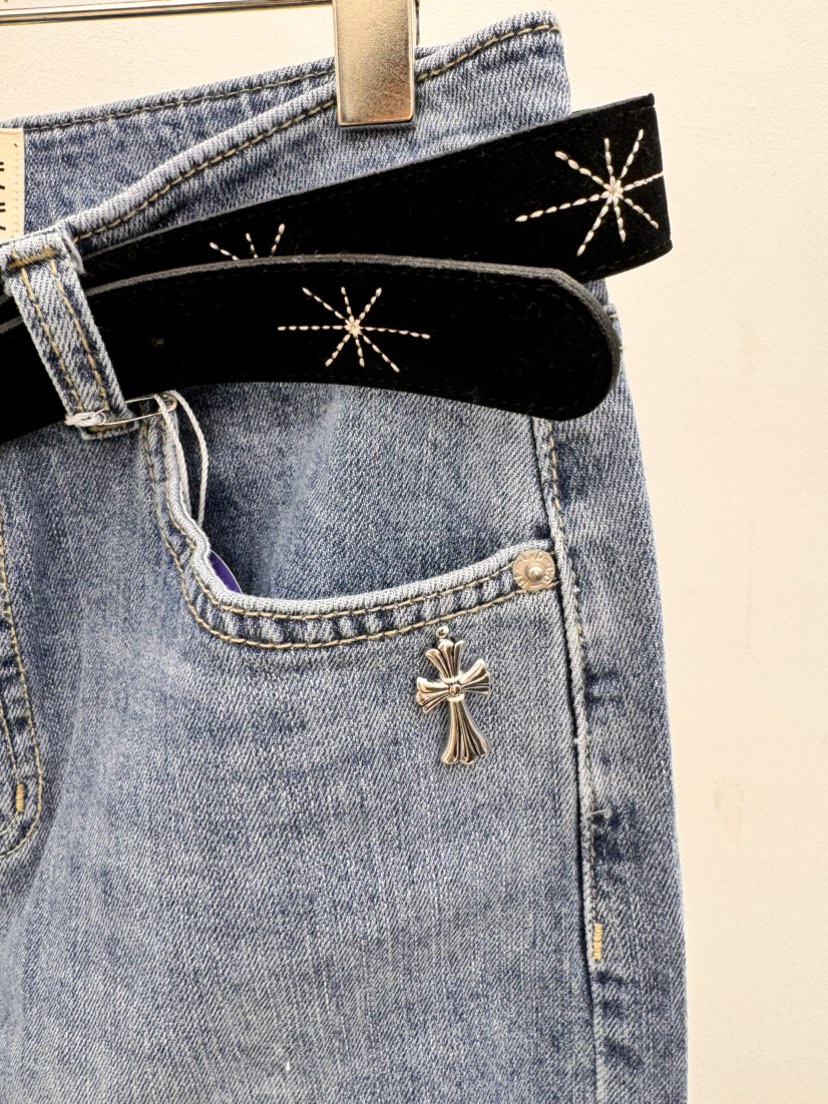 THORE韓國代購女士新品真品推薦人氣熱賣牛仔褲含腰帶套裝THORE牛仔褲