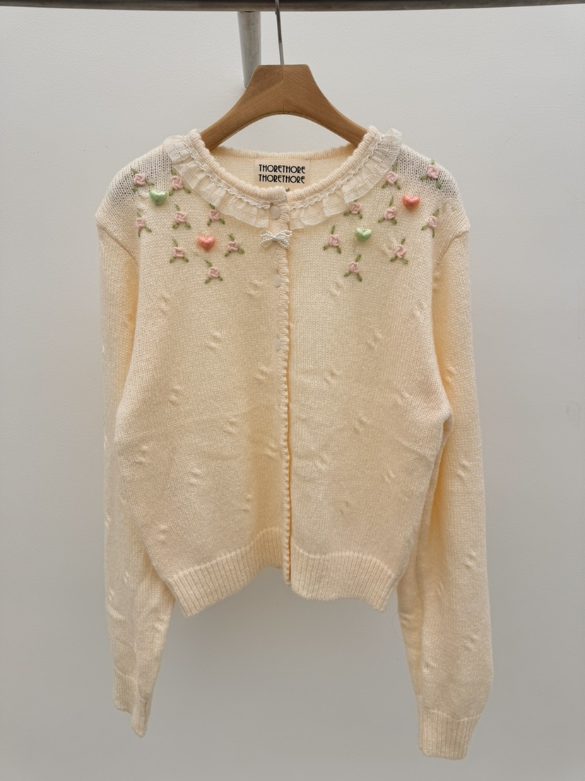 THORE韓國直郵女裝新款26春夏人氣時尚職業推薦休閑針織衫THORE針織衫圖色1