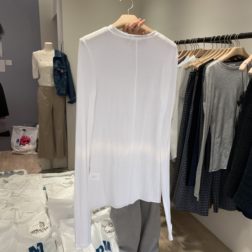 ORMORE東大門實拍女裝新品26春夏真品休閑人氣時尚長袖T恤ORMORE長袖T恤
