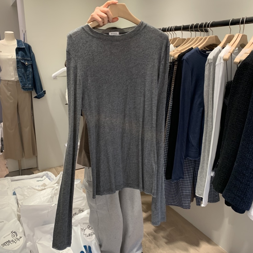 ORMORE東大門實拍女裝新品26春夏真品休閑人氣時尚長袖T恤ORMORE長袖T恤圖色3