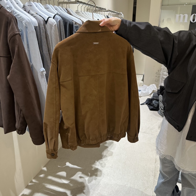 MOREMORE韓國代購女士新款職業26春夏休閑熱賣推薦夾克麂皮more more夾克
