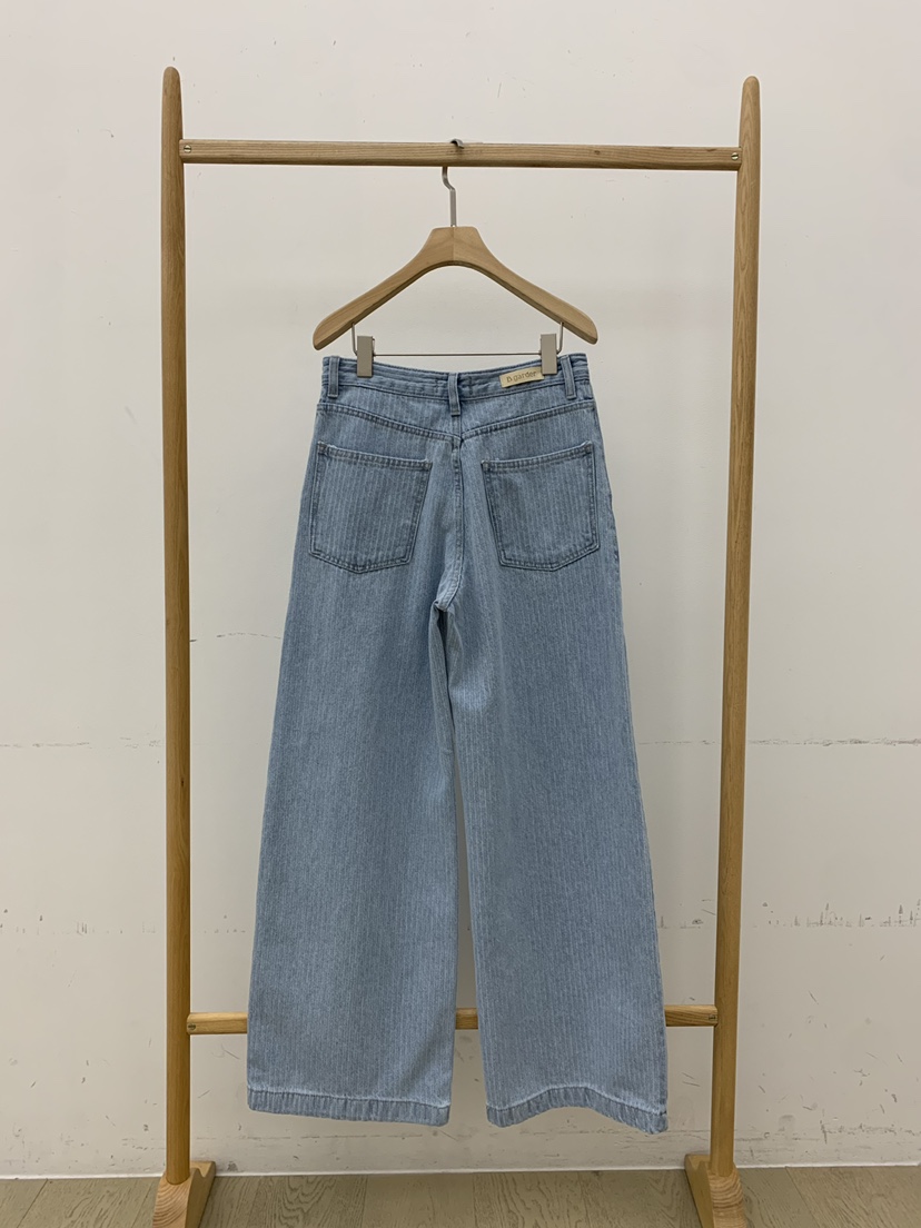 B_GARDER東大門直郵女裝新款26春夏真品時尚人氣牛仔褲條紋B.GARDER牛仔褲