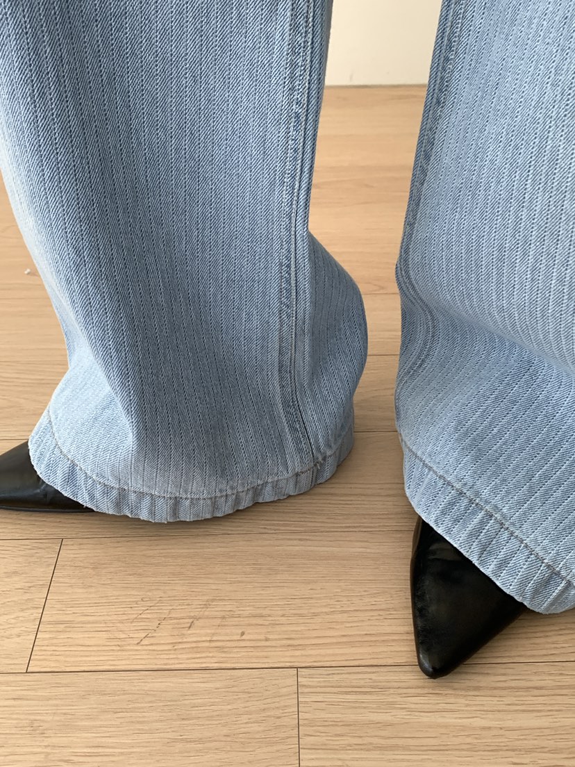 B_GARDER東大門直郵女裝新款26春夏真品時尚人氣牛仔褲條紋B.GARDER牛仔褲