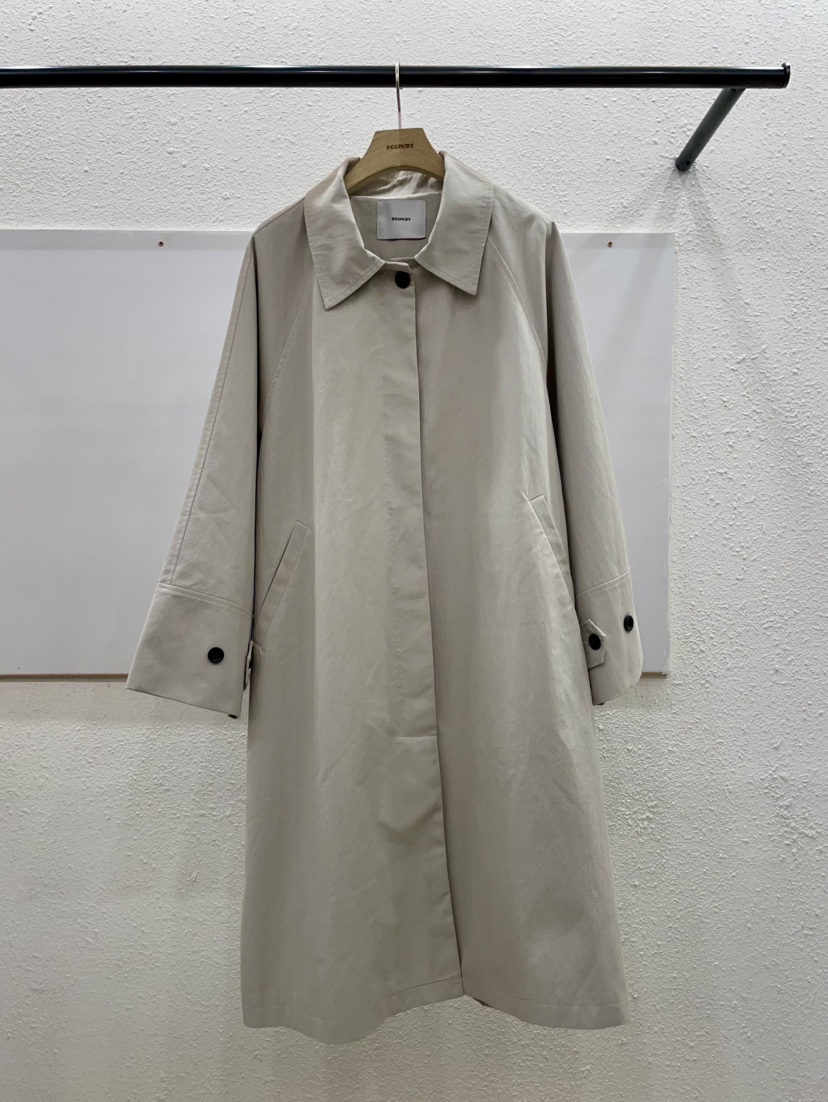 EGGPLANT東大門代購女裝新品26春夏推薦休閑真品長款風衣EGGPLANT長款風衣圖色1