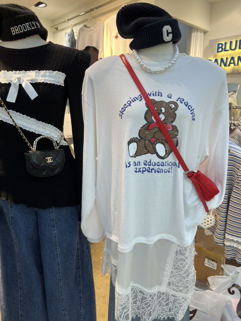 BLUE BANANA東大門實拍女裝新品真品時尚長袖T恤不含項鏈BLUE BANANA長袖T恤