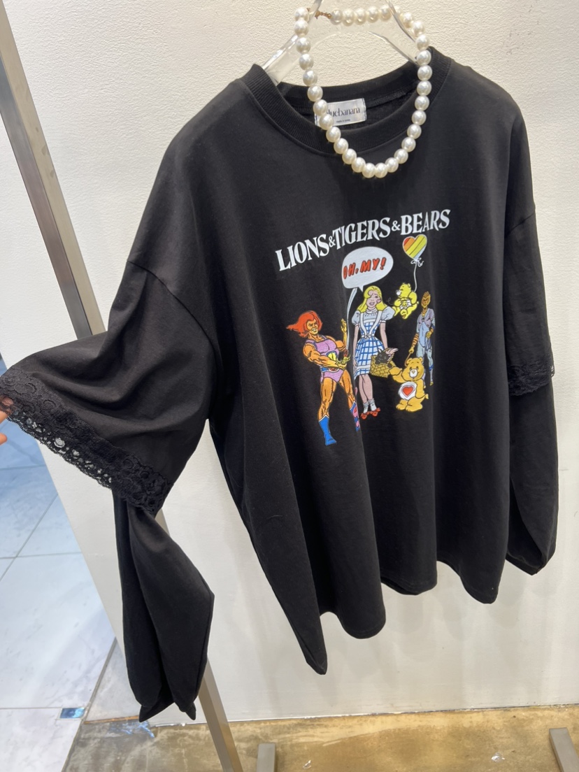 BLUE BANANA韓國代購女士新品26春夏長袖T恤不含項鏈假兩件BLUE BANANA長袖T恤圖色2