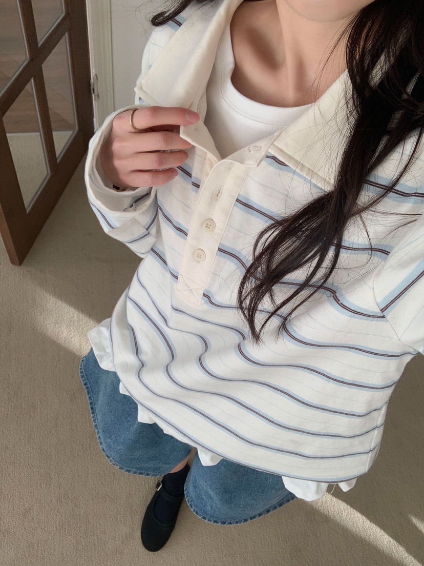 FORMSTUDIO韓國代購女裝新款熱賣人氣時尚真品休閑長袖T恤FORMSTUDIO長袖T恤