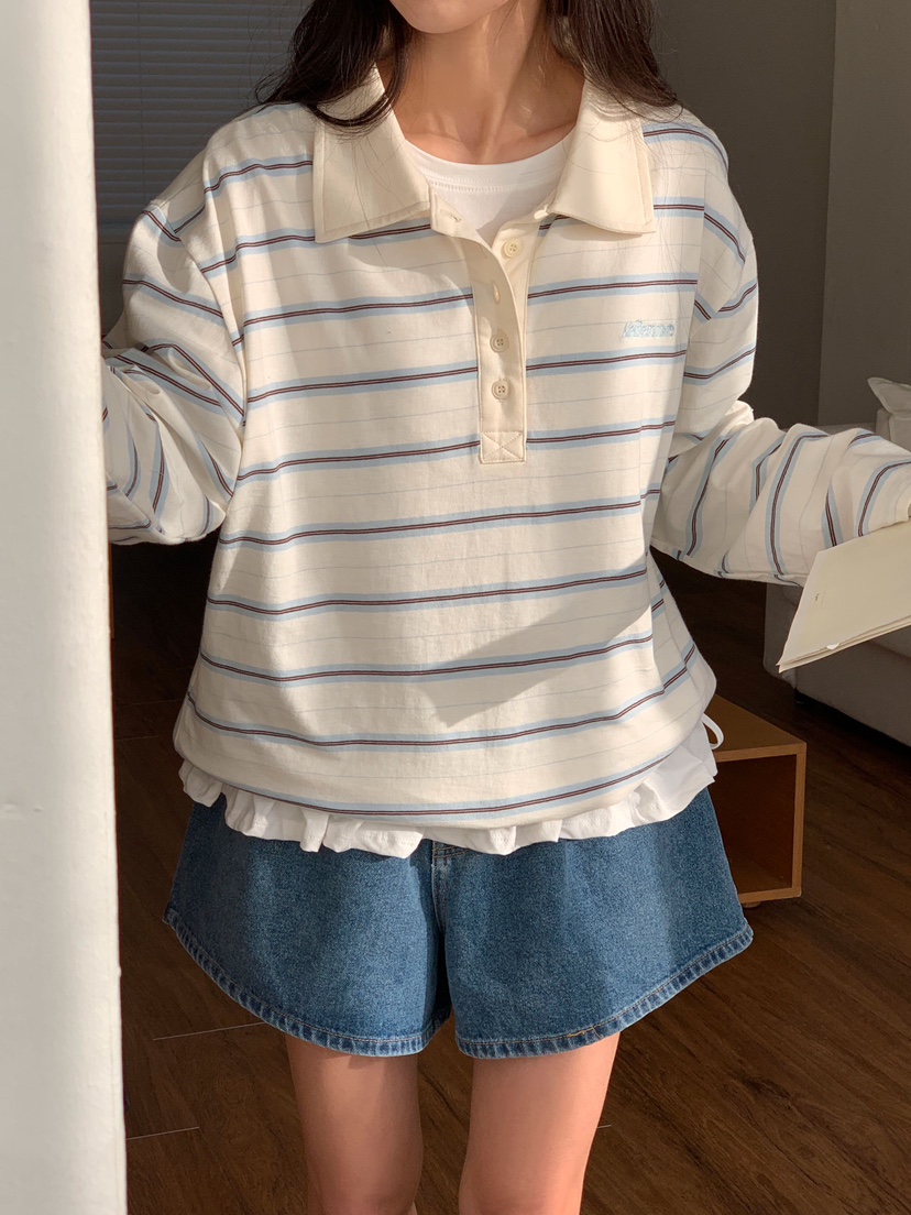 FORMSTUDIO韓國代購女裝新款熱賣人氣時尚真品休閑長袖T恤FORMSTUDIO長袖T恤