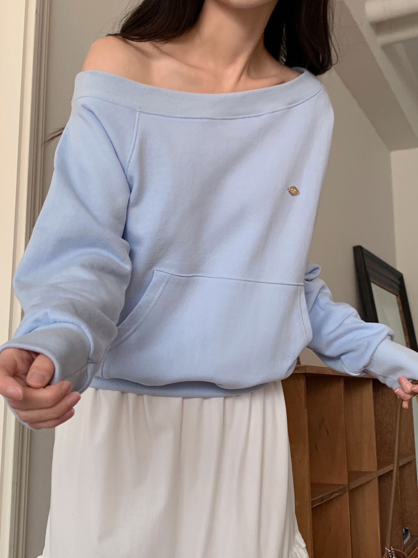 FORMSTUDIO韓國代購女士新款時尚人氣真品熱賣26春夏衛衣船領FORMSTUDIO衛衣