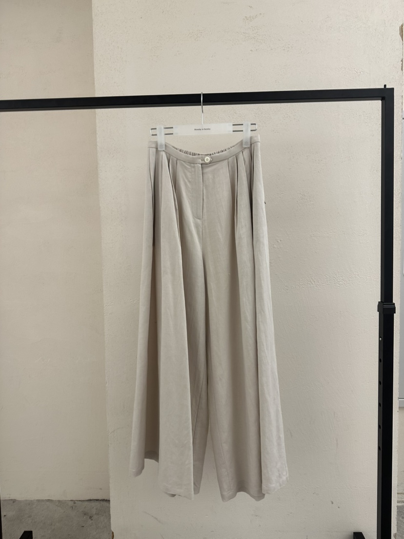 MONDAY TO SUNDAY東大門直郵女士新品熱賣休閑褲亞麻布MONDAY TO SUNDAY休閑褲圖色3