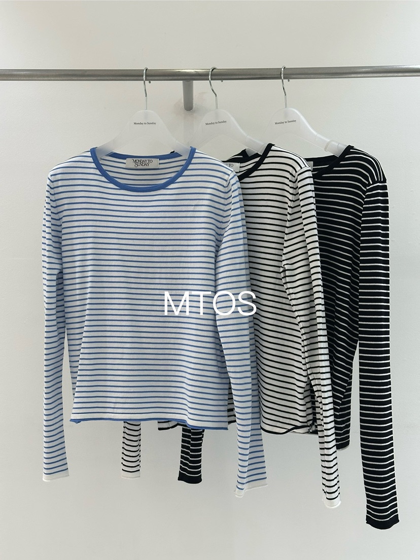 MONDAY TO SUNDAY東大門直郵女士新款熱賣26春夏長袖T恤MONDAY TO SUNDAY長袖T恤