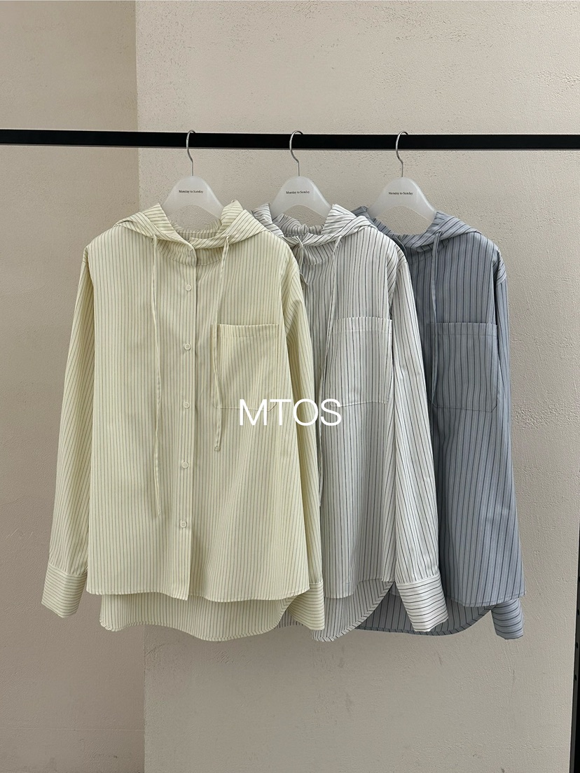 MONDAY TO SUNDAY韓國直郵女裝新品推薦襯衫蕾絲衫兜帽MONDAY TO SUNDAY襯衫/蕾絲衫