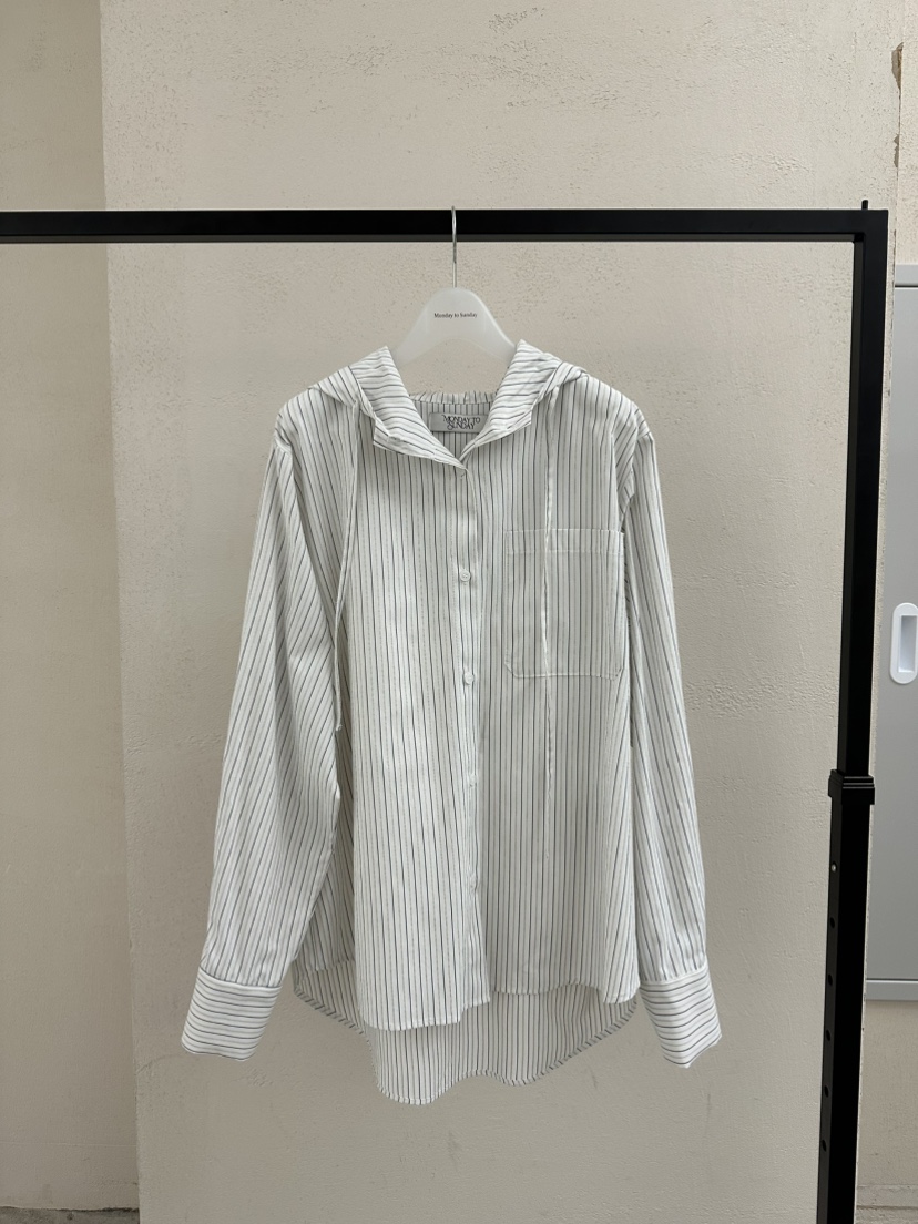 MONDAY TO SUNDAY韓國直郵女裝新品推薦襯衫蕾絲衫兜帽MONDAY TO SUNDAY襯衫/蕾絲衫圖色3