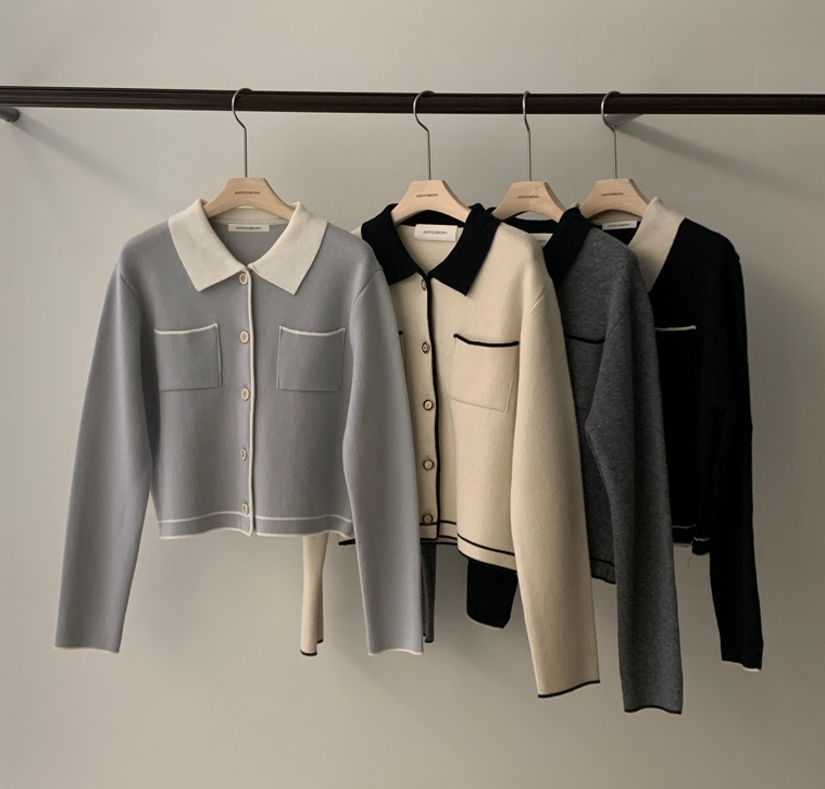 ANDYOUBROWN東大門直郵女裝新款人氣休閑時尚職業針織衫開衫ANDYOUBROWN針織衫圖色3左三色