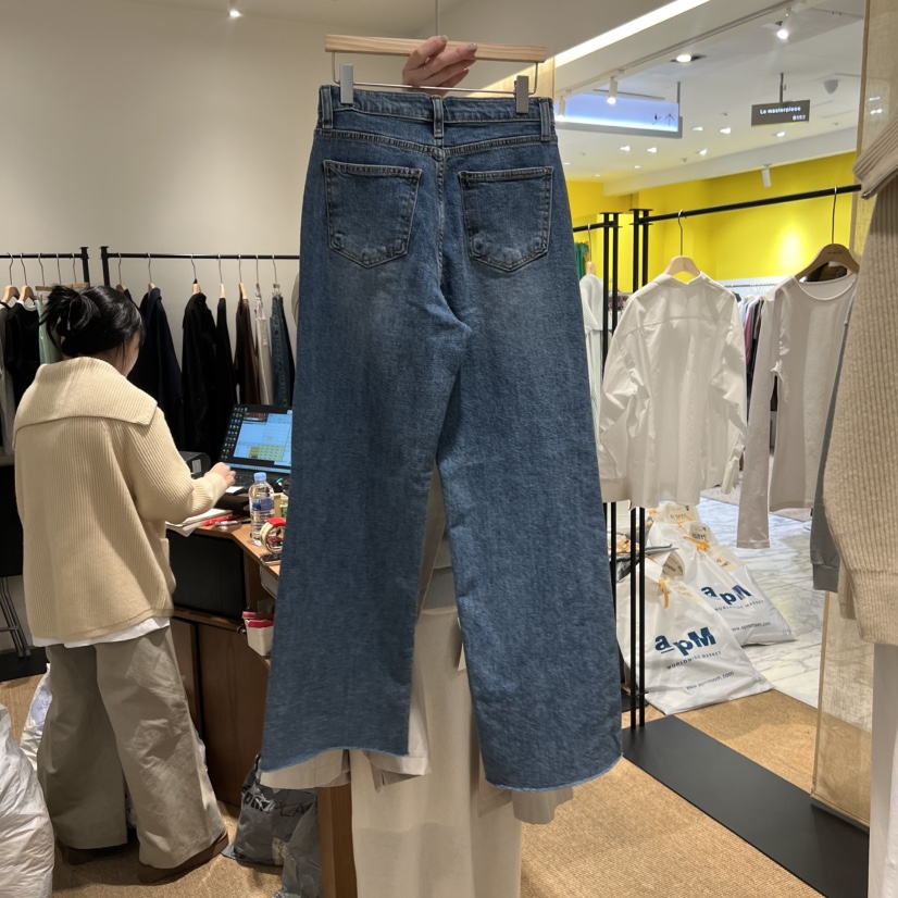 LMT（SAND LIMITED）韓國直郵女士新品時尚牛仔褲直筒牛仔LMT/THE SAND/THE BEIGES_FLOW牛仔褲