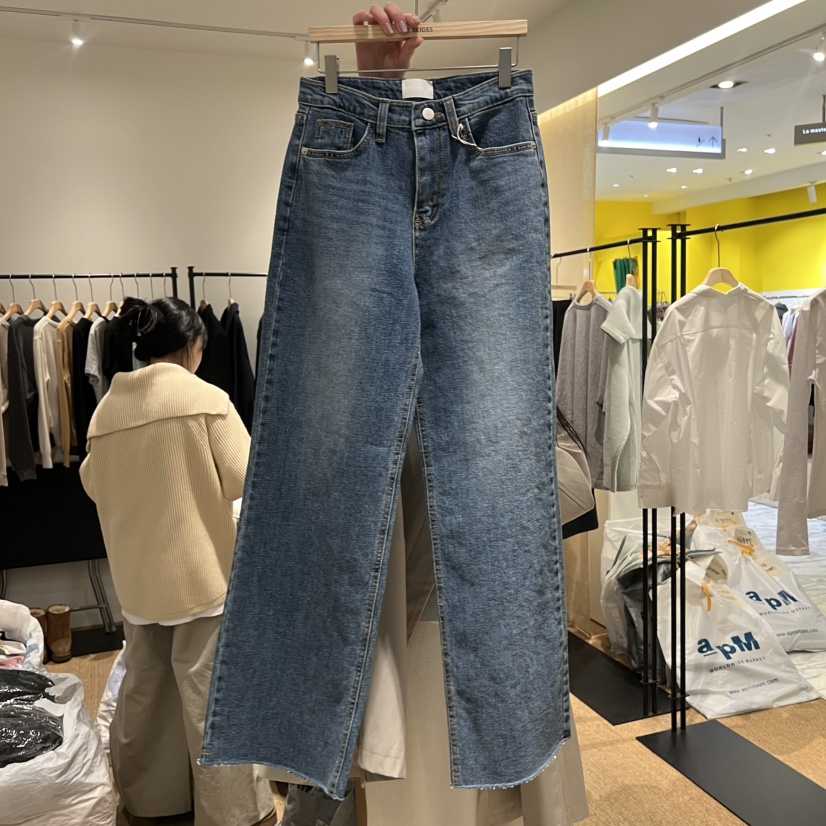 LMT（SAND LIMITED）韓國直郵女士新品時尚牛仔褲直筒牛仔LMT/THE SAND/THE BEIGES_FLOW牛仔褲圖色1