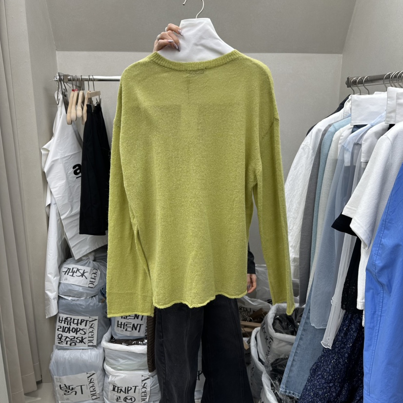 ASCEND東大門代購女裝新款人氣26春夏熱賣時尚針織衫紐扣ASCEND針織衫