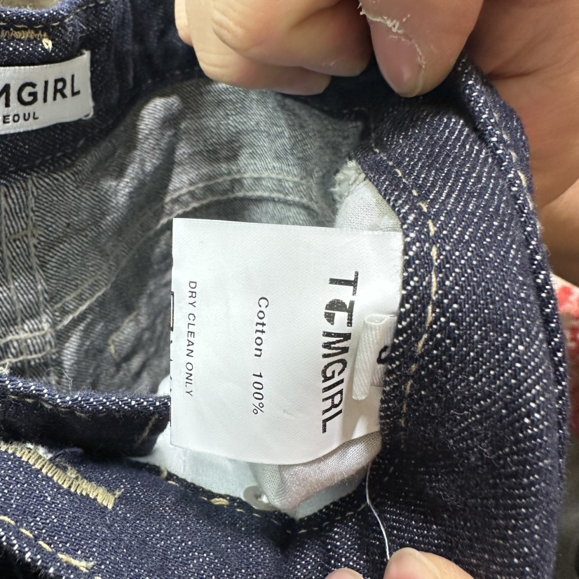 TOMGIRL韓國直郵女裝新品人氣真品推薦職業時尚牛仔褲不褪色TOMGIRL牛仔褲