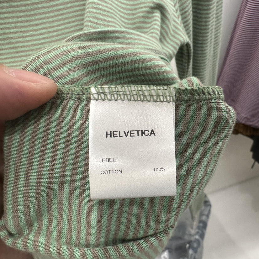 HELVETICA東大門直郵女士新款休閑職業推薦熱賣長袖T恤條紋HELVETICA長袖T恤