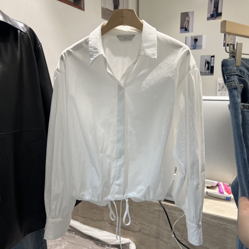 MOI-A東大門代購女士新款熱賣真品職業襯衫蕾絲衫泡泡袖MOI-A襯衫/蕾絲衫圖色3