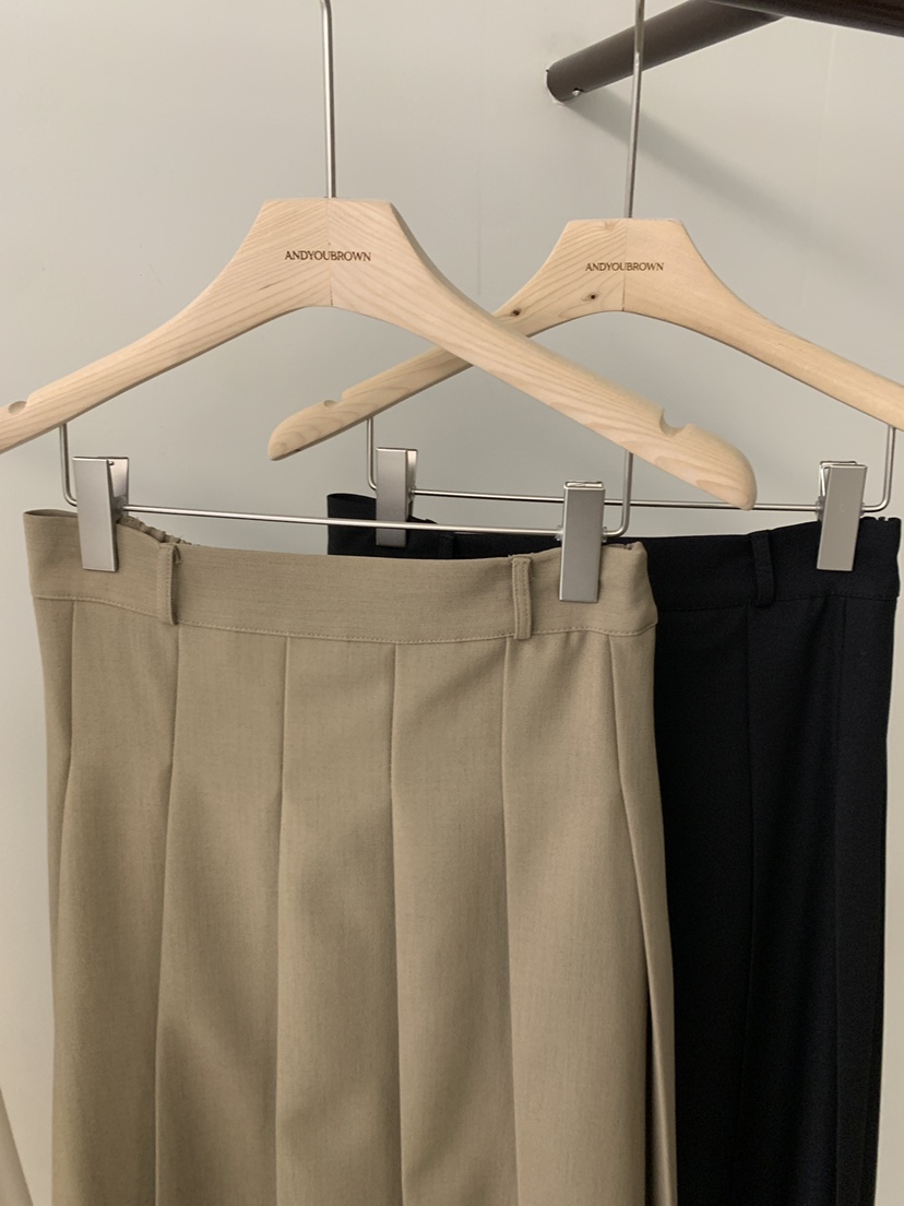 ANDYOUBROWN東大門實拍女裝新款推薦半身裙中短裙百褶褶裙ANDYOUBROWN半身裙/中短裙