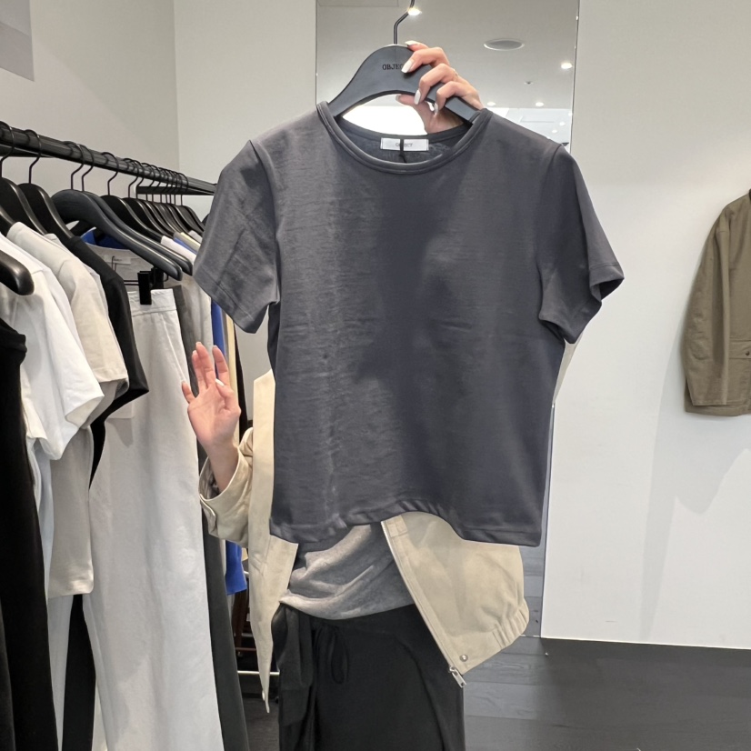 OBJECT東大門實拍女士新款推薦熱賣休閑職業26春夏T恤棉質OBJECTT恤圖色3