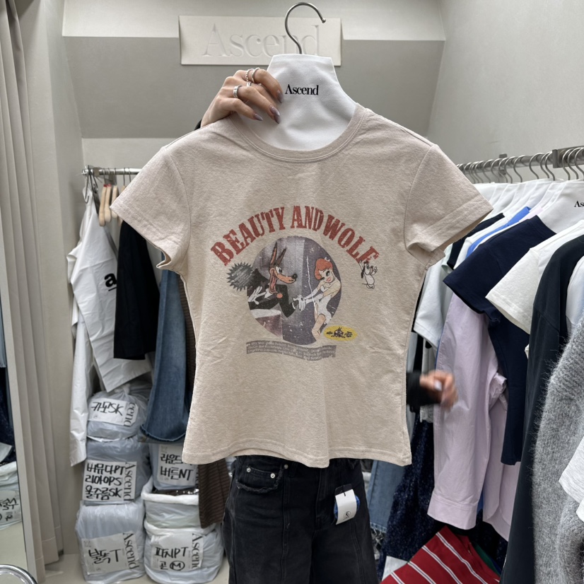 ASCEND東大門直郵女裝新品26春夏休閑推薦職業人氣真品T恤ASCENDT恤圖色2