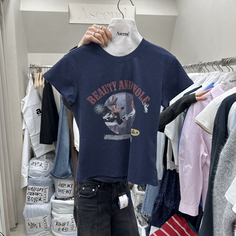 ASCEND東大門直郵女裝新品26春夏休閑推薦職業人氣真品T恤ASCENDT恤圖色3