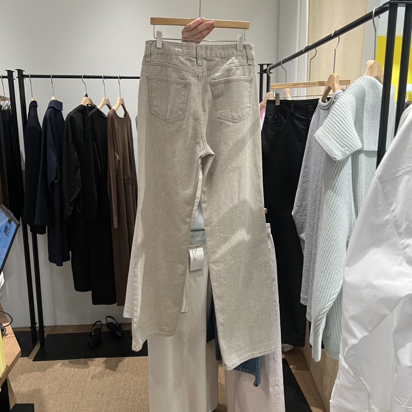 LMT（SAND LIMITED）韓國代購女裝新款時尚休閑褲直筒牛仔涂層LMT/THE SAND/THE BEIGES_FLOW休閑褲