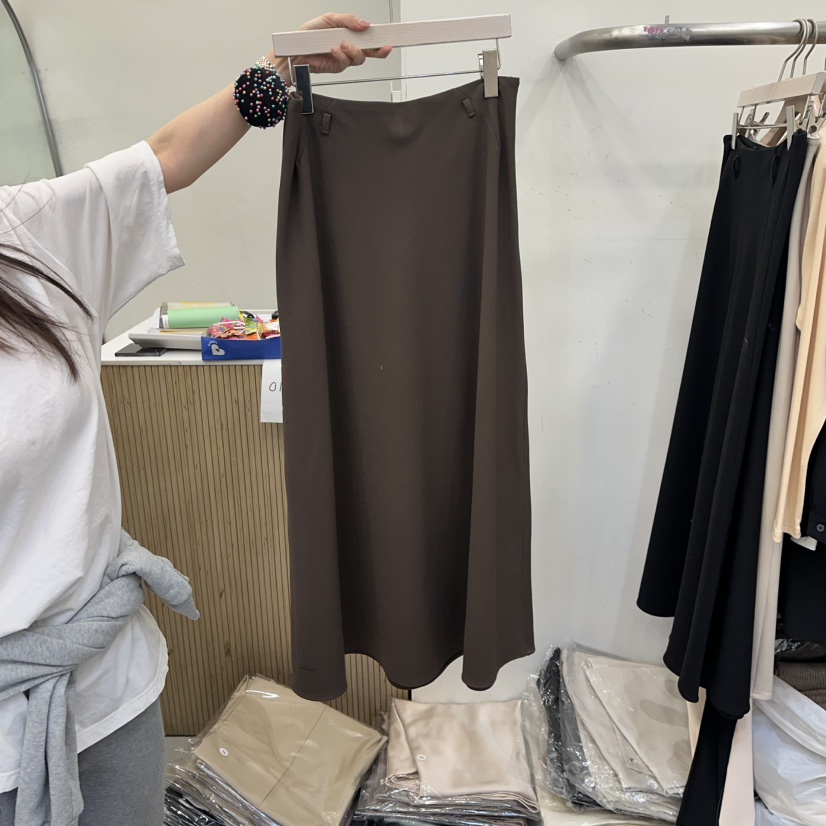 THE LOW韓國代購女士新款26春夏人氣職業休閑真品時尚長裙THE LOW長裙圖色3