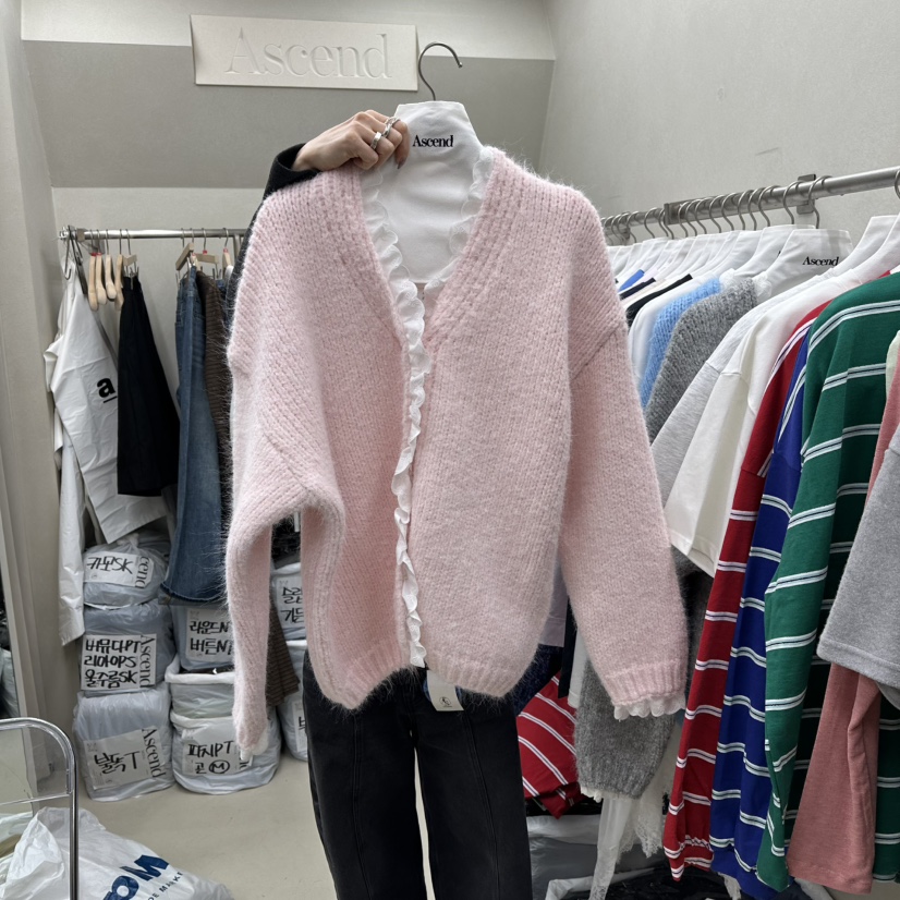 ASCEND東大門代購女裝新款休閑職業真品26春夏針織衫開衫ASCEND針織衫圖色3