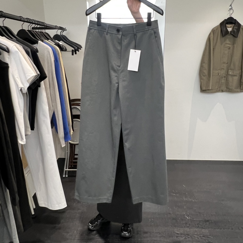 OBJECT韓國代購女士新款職業真品休閑褲不含腰帶斜紋棉布OBJECT休閑褲圖色3