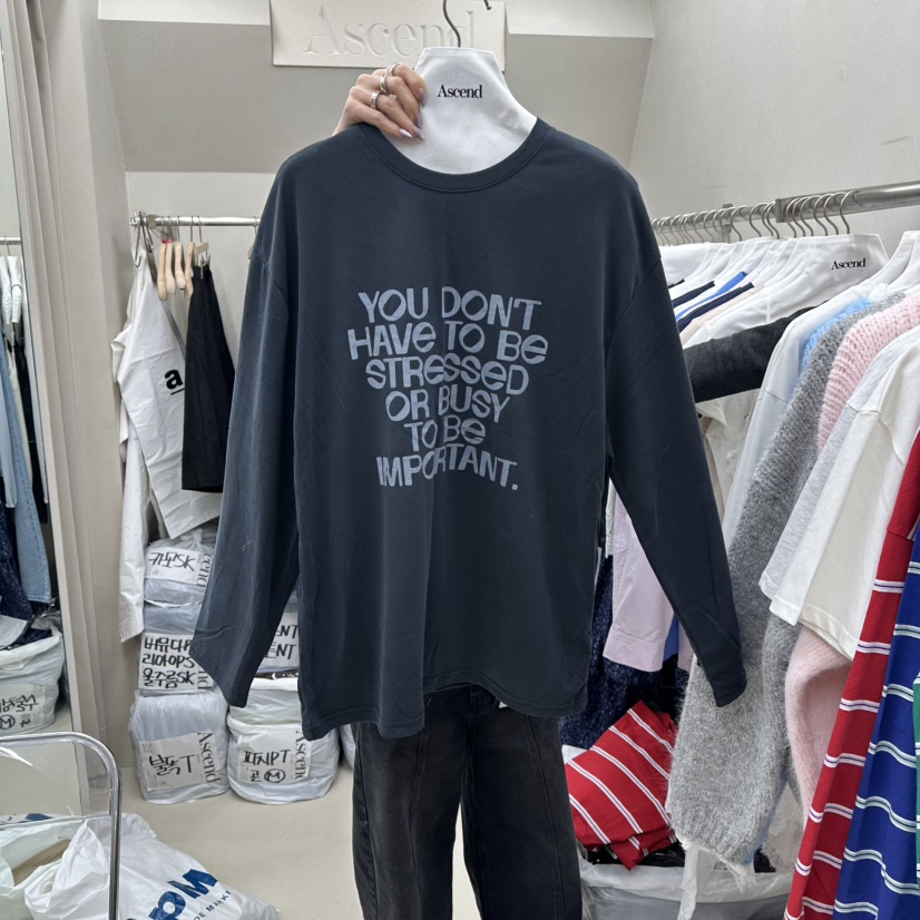 ASCEND韓國直郵女裝新款人氣推薦時尚職業休閑26春夏長袖T恤ASCEND長袖T恤圖色2