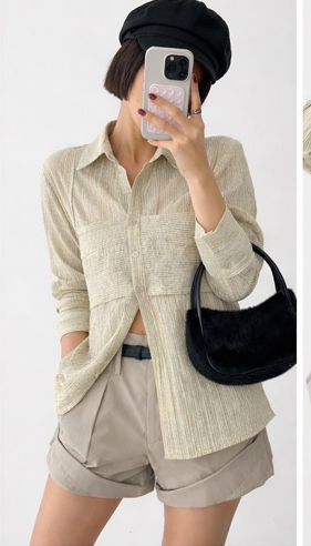 RED-J-레드.J-T東大門代購女裝新款休閑職業襯衫蕾絲衫RED-J襯衫/蕾絲衫圖色3