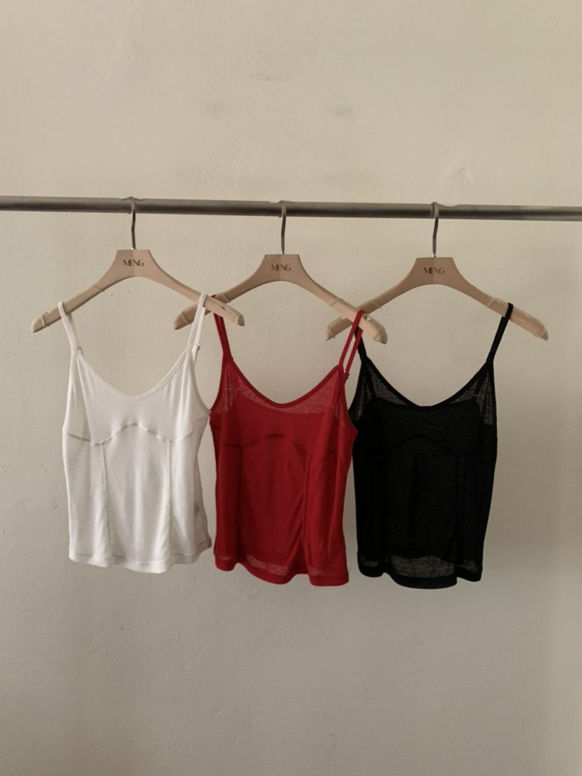 MENG東大門實拍女士新款時尚26春夏真品休閑吊帶背心天絲MENG吊帶/背心