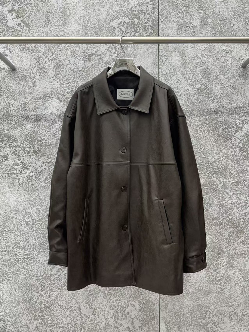 BADCALM韓國直郵女士新款職業真品時尚推薦熱賣休閑26春夏皮衣BADCALM皮衣圖色1