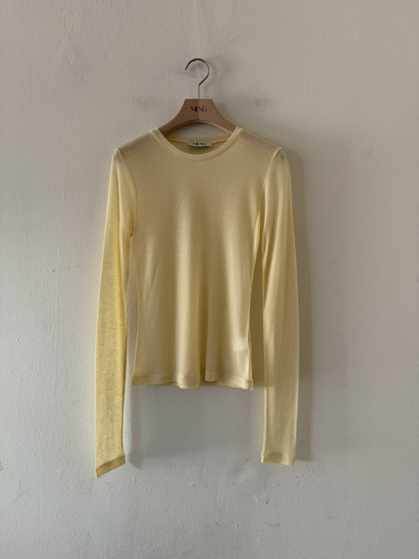 MENG東大門代購女士新品人氣26春夏職業休閑真品推薦長袖T恤MENG長袖T恤圖色2