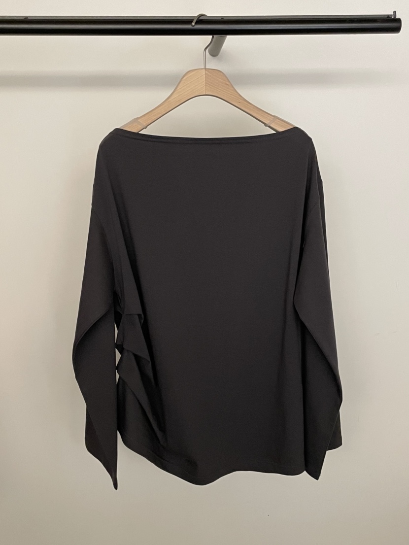 BOLD-A韓國直郵女士新款人氣休閑26春夏長袖T恤露肩紐扣RE BOLD長袖T恤