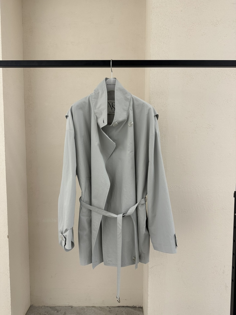 MONDAY TO SUNDAY韓國代購女裝新品時尚人氣夾克含腰帶MONDAY TO SUNDAY夾克圖色2