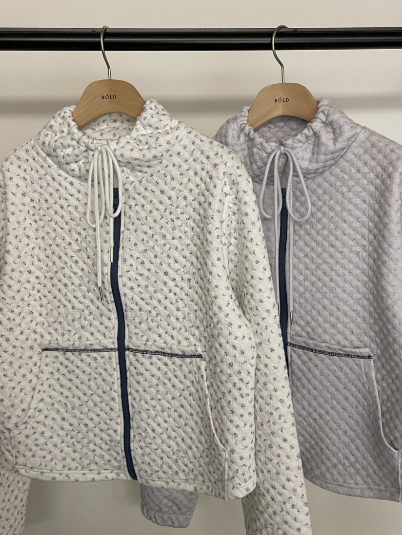 BOLD-A韓國直郵女裝新品人氣26春夏熱賣休閑衛衣拉鏈花朵RE BOLD衛衣