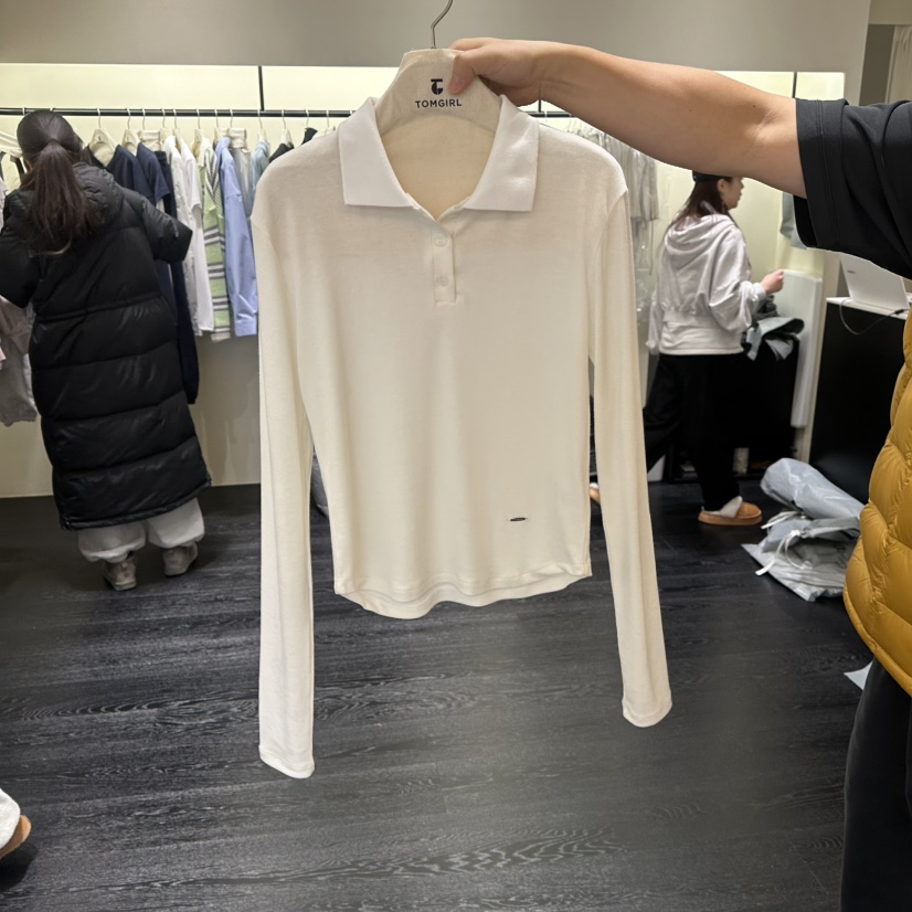 TOMGIRL東大門直郵女士新品26春夏人氣真品時尚職業長袖T恤TOMGIRL長袖T恤圖色1