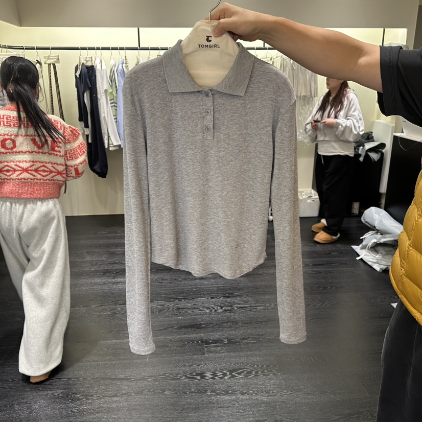 TOMGIRL東大門直郵女士新品26春夏人氣真品時尚職業長袖T恤TOMGIRL長袖T恤圖色3