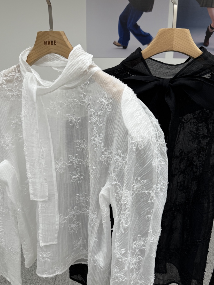 MADE-P韓國直郵女士新款時尚職業真品人氣26春夏襯衫蕾絲衫MADE-P襯衫/蕾絲衫