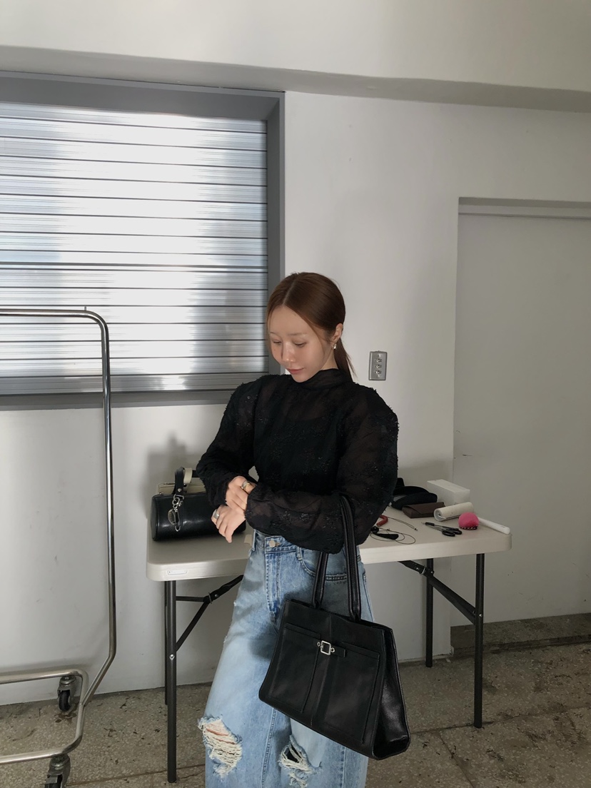 MADE-P韓國直郵女士新款時尚職業真品人氣26春夏襯衫蕾絲衫MADE-P襯衫/蕾絲衫