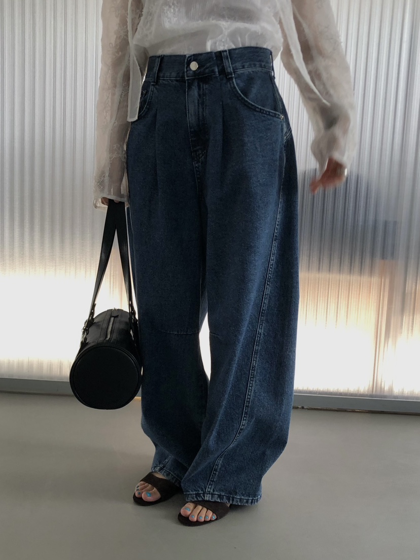 MADE-P東大門代購女裝新品推薦休閑26春夏真品職業牛仔褲MADE-P牛仔褲