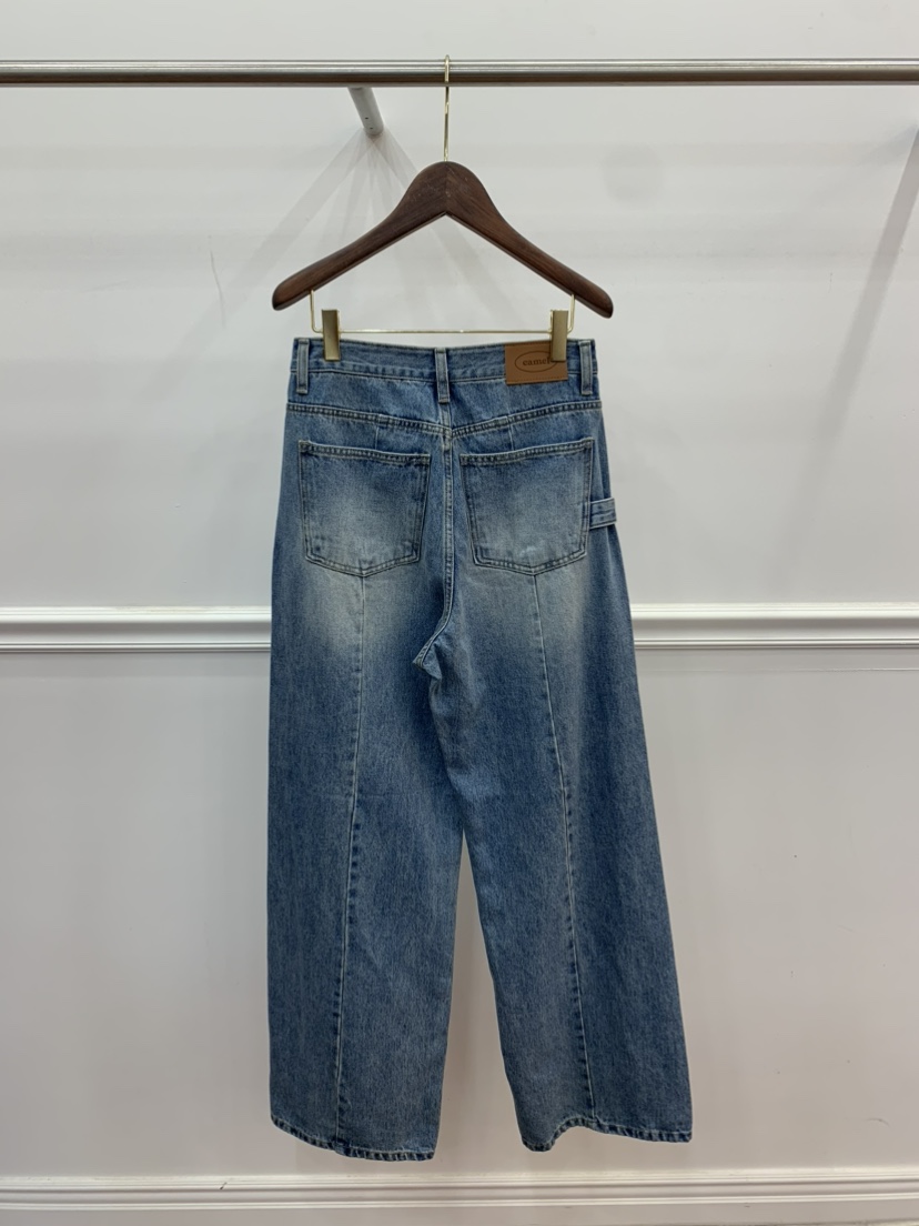 CAMEL-P東大門實拍女士新款時尚牛仔褲開衩Came_l 家牛仔褲