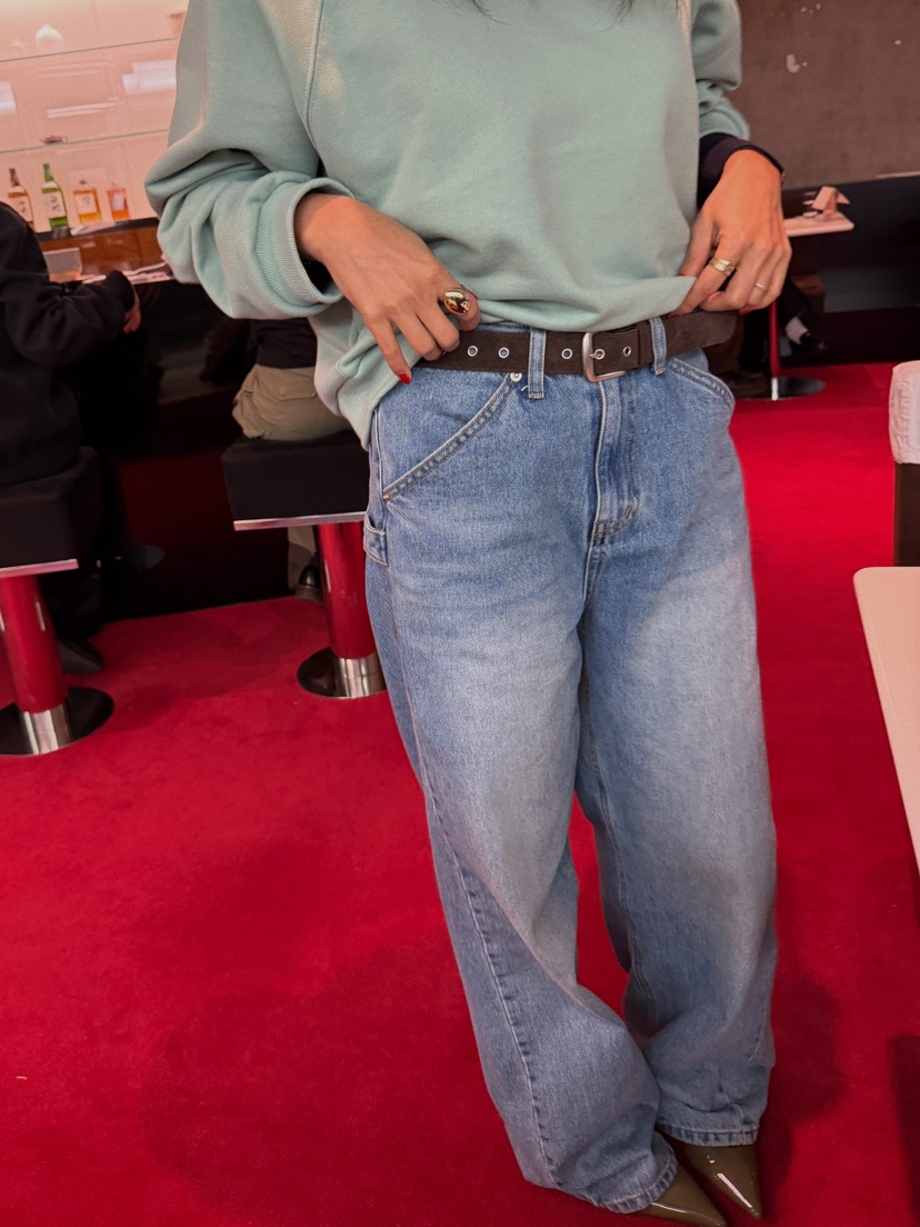 CAMEL-P東大門實拍女士新款時尚牛仔褲開衩Came_l 家牛仔褲